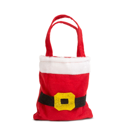 Articole pentru casă - Sacoșă de cadouri - model Moș Crăciun - 30 x 20 cm