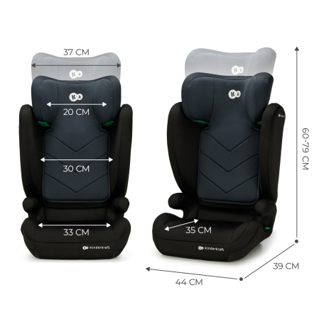 SCAUN AUTO KINDERKRAFT I-SPARK, I-SIZE 100-150 CM, BLACK [7]