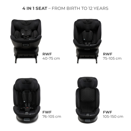 SCAUN AUTO KINDERKRAFT XPEDITION 3 I-SIZE 40-150 CM, BLACK [1]