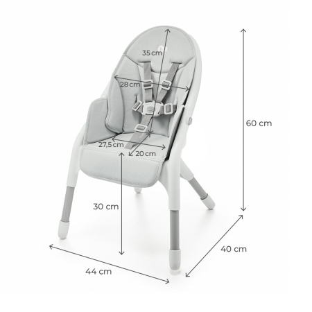 SCAUN DE MASA KINDERKRAFT DINNLY, GREY [11]