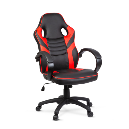 Scaune rotative - Scaun roșu de gaming cu cotiere - 71 x 53 cm / 53 x 52 cm