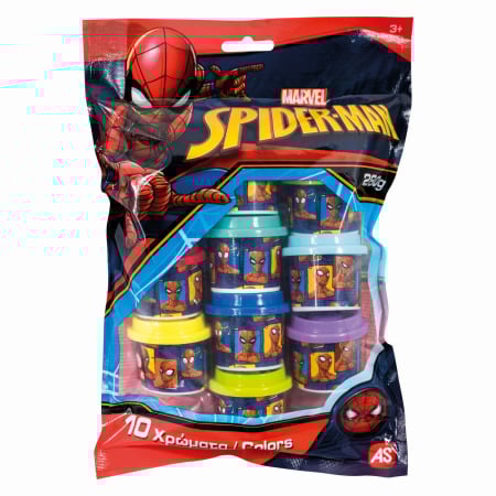 Spiderman - SET 10 BORCANASE DE PLASTILINA SPIDERMAN IN PUNGA DE PLASTIC