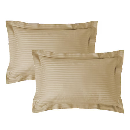 Fețe de pernă - Set 2 fete de perna damasc policoton -capucino