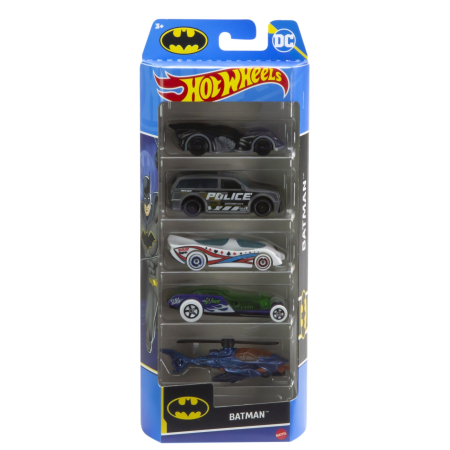 Mașinuțe, Motociclete, Elicoptere, Avioane - SET 5 MASINI HOT WHEELS BATMAN