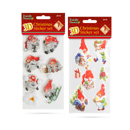Articole pentru casă - Set autocolante 3D - de Crăciun - 2 tipuri
