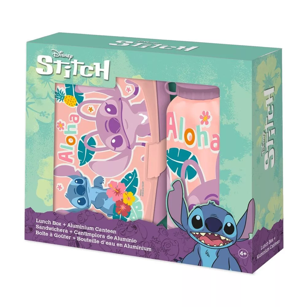 Lilo&Stitch - Set cutie de sandviș+ sticlă de aluminiu Disney Lilo și Stitch
