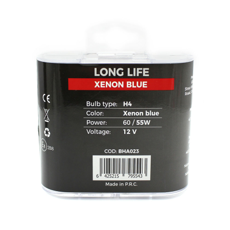 Set de 2 becuri Halogen H4 + 100% Intensitate - LONG LIFE - CARGUARD [5]