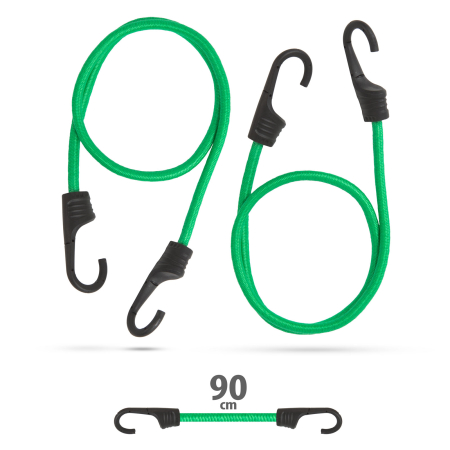 Accesorii diverse - Set de cordeline de fixare profesionale - Verde - 90 cm x 8 mm - 2 buc. / pachet