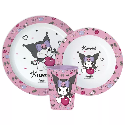 Universul personajelor preferate - Set de masă pentru copii Hello Kitty Kuromi Cute Moments