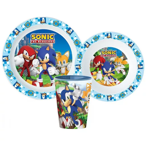 Sonic ariciul - Set de masă pentru copii Sonic the Hedgehog Adventure, din plastic