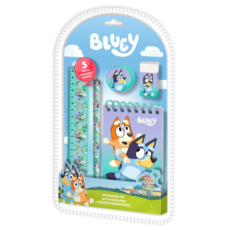 Bluey - Set de papetărie pentru copii Bluey, 5 bucăți