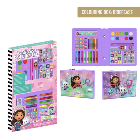 Universul personajelor preferate - Set de papetărie pentru copii Gabby's Dollhouse, 43 de piese