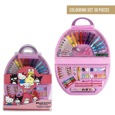 Hello Kitty - Set de papetărie pentru copii Hello Kitty, 50 de piese