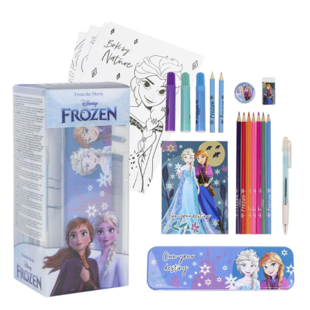 Frozen-Regatul de gheață - Set de papetărie pentru copii Regatul de gheață, 25 de piese