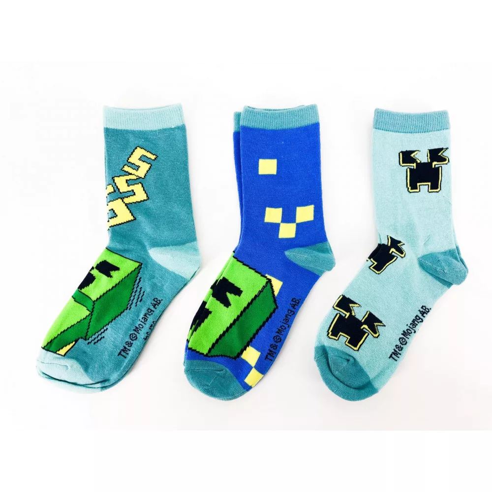 Universul Copiilor - Set de șosete pentru copii Minecraft, 3 buc