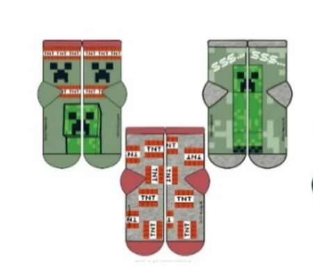 Set de șosete pentru copii Minecraft, 3 buc - Minecraft [1]