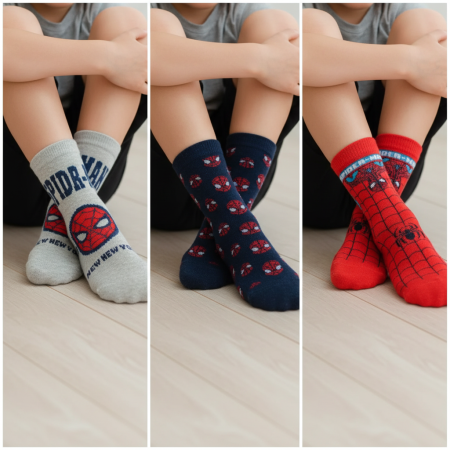 Șosete - Set de șosete pentru copii Omul Păianjen, 3 perechi