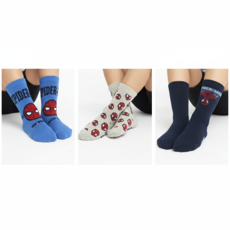 Șosete - Set de șosete pentru copii Omul Păianjen, 3 perechi