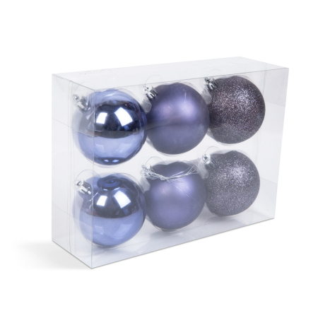 Produse de Crăciun - Set decor pentru brad - mov - 6 piese / set