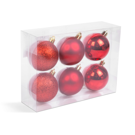 Produse de Crăciun - Set decor pentru brad - roșii - 6 piese / set
