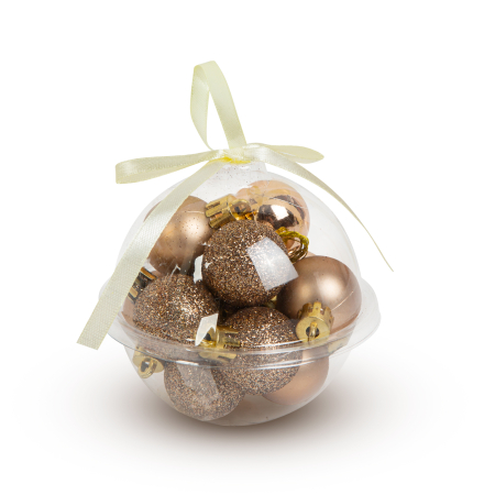Produse de Crăciun - Set decorațiuni de brad - aurii - 3 cm - 12 buc / set