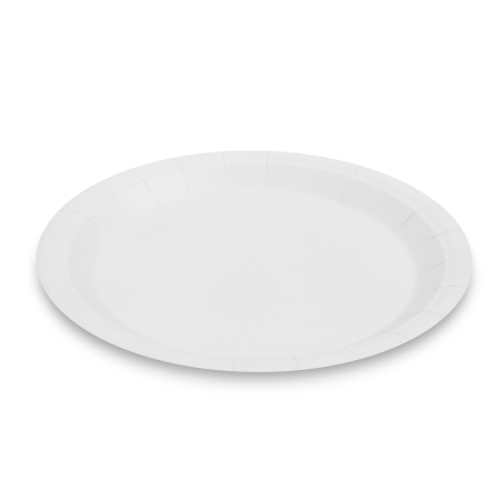 Set farfurii albe din hârtie - 23 cm - 12 buc. /pachet [1]