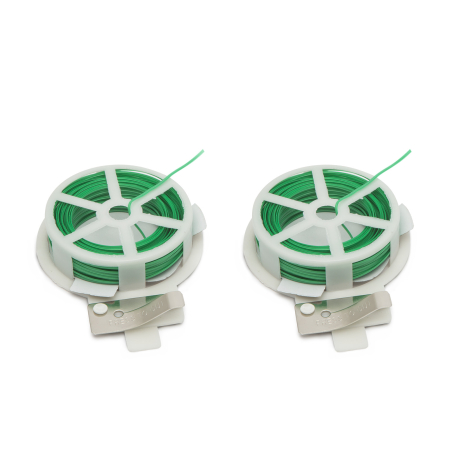 Accesorii de grădină - Set fir mat. plastic pt. legat - pe bobina, cu cutit de debitare, 2 x 20 m
