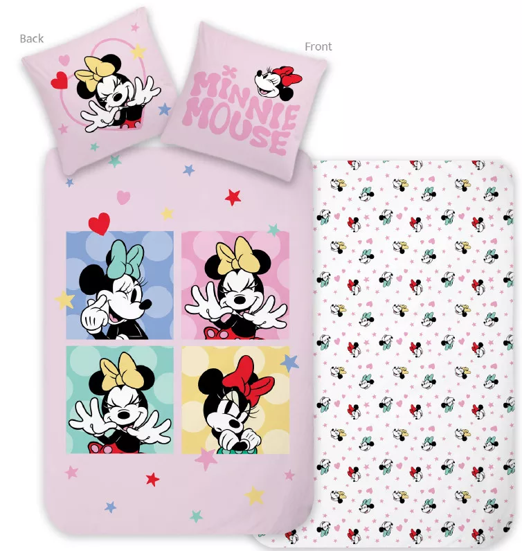Set lenjerie de pat 2 piese Disney Minnie Love & Laughter, 140x200 cm [1]