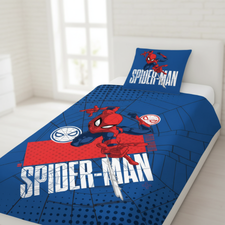 Lenjerii de pat pentru copii - Set lenjerie de pat 2 piese, Omul Păianjen Peter Parker 140x200, 70x90 cm