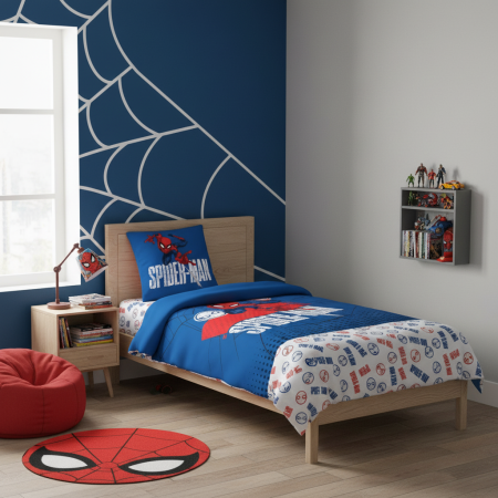 Set lenjerie de pat 2 piese, Omul Păianjen Peter Parker 140x200, 70x90 cm [2]