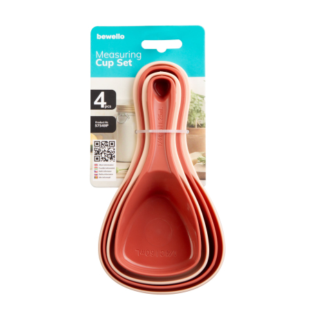 Articole pentru casă - Set linguri de masura - plastic - 17 x 9,3 x 6 cm - 4 buc/pachet