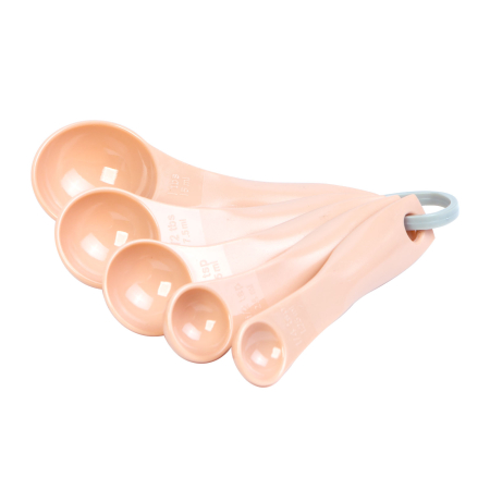 Set linguri de masură - plastic - culoare piersică - în diferite mărimi - 5 buc/pachet [2]