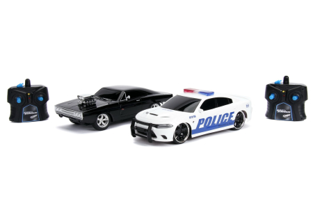 SET MASINUTE FAST AND FURIOUS RC TOYOTA SUPRA&DODGE CHARGER SRT SCARA 1:16 [1]