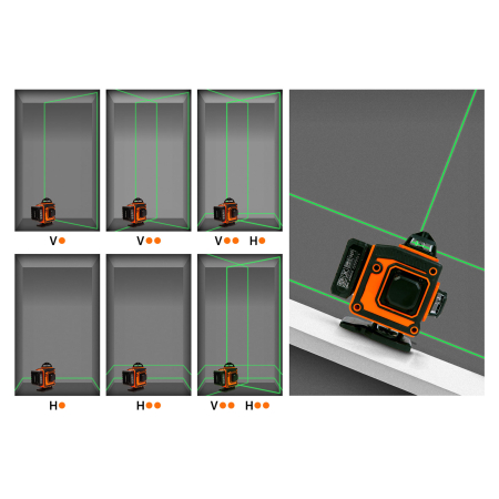 Set nivelă laser Handy - max 15 m - 16 laser verde 3D / 360 ° [3]
