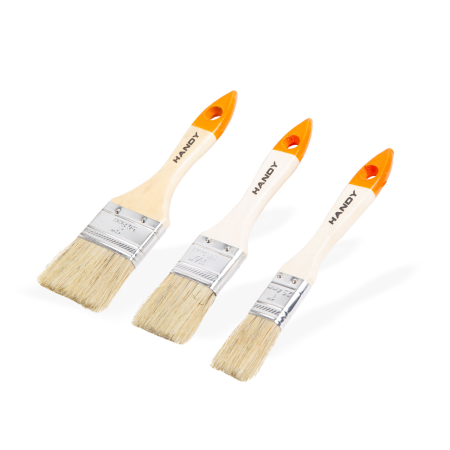 Accesorii de vopsit - Set pensule pentru vopsea - mâner din lemn - 3 buc  / pachet