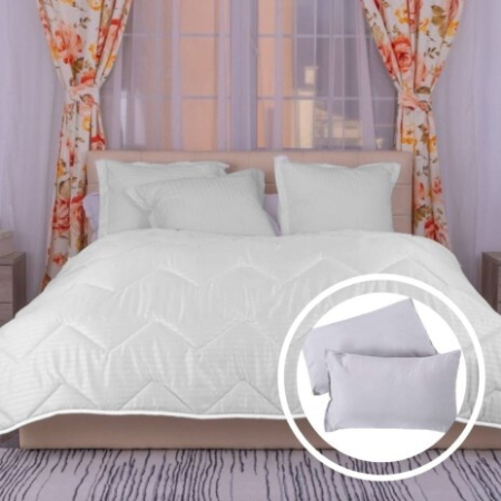 Textile pentru casă - Set pilota lana iarna 200x215cm (policoton)+2 perne, pucioasa, alb