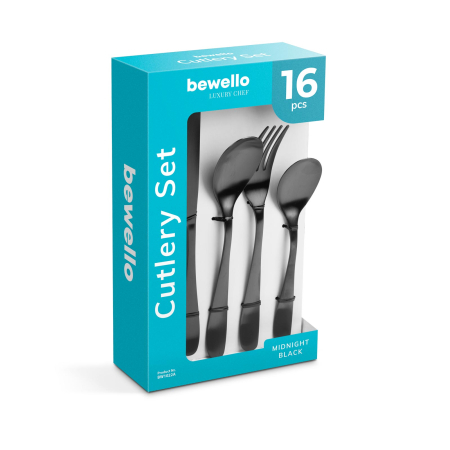 Set tacamuri - negru mat - 16 bucati [1]