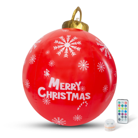 Sfera gonflabila cu LED RGB pentru decorare pom de Crăciun - 60 cm [1]