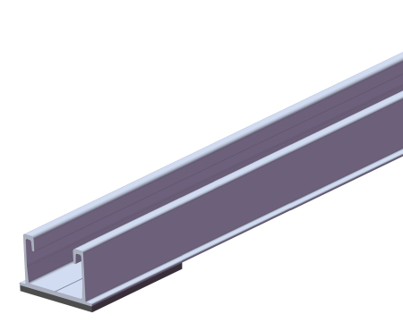 Sisteme de montare panouri fotovoltaice - Șină Aluminiu "P" pt montaj panou fotovoltaic 350cm - Acoperis plat