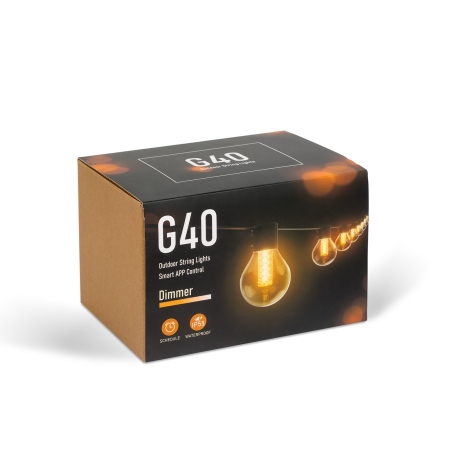 Șir de lumină inteligentă - 100-240V - 25 LED-uri alb cald - 15 m - bluetooth [5]