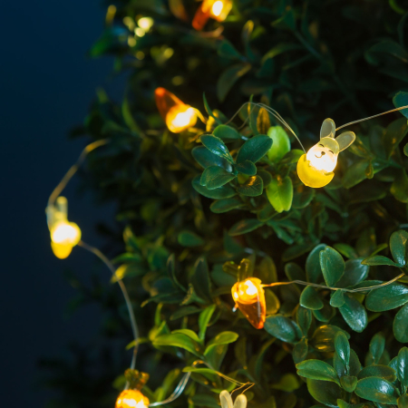 Produse de Paşti - Șir de lumină LED - iepuraș și morcov - 2 m - 20 LED - 2 x AA