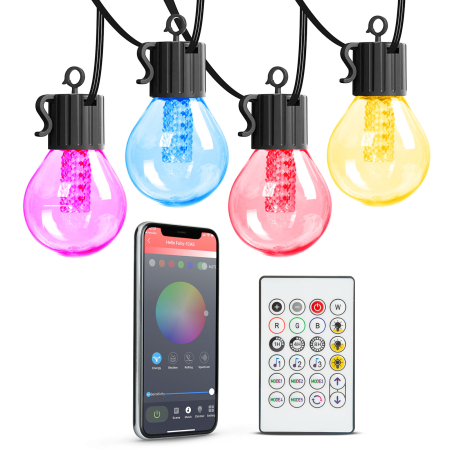 Șir de lumini inteligente - LED RGB 25 db - 17,5 m - bluetooth, 100-240V, 7W [1]