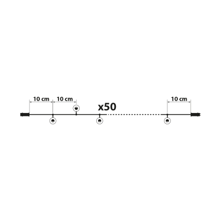 Șir luminos - 50 LEDuri - alb rece - alimentat de la rețea - 5 m - 8 programe [4]