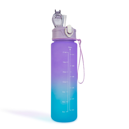 Sticlă sport – 750 ml – opacă – degrade albastru-mov [3]