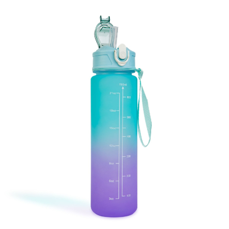 Sticlă sport – 750 ml – opacă – degrade albastru-mov [8]