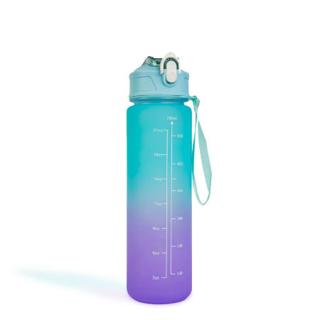 Sticlă sport – 750 ml – opacă – degrade albastru-mov [9]