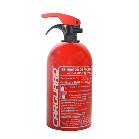 Produse utile pentru urgențe - Stingator cu pulbere 1KG , model B C - Certificat R.A.R.