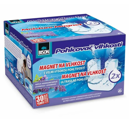 Articole pentru casă - Tabletă magnetică reumplere pentru dezumidificator AirMax, lavandă - 2 x 450 g
