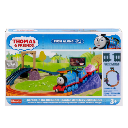 Mașinuțe, Motociclete, Elicoptere, Avioane - THOMAS SET DE JOACA CU LOCOMOTIVA PUSH ALONG GORDON SI ACCESORII