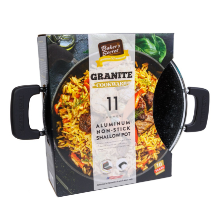 Articole pentru casă - Tigaie din aluminiu cu capac  Baker's Secret - 28 cm